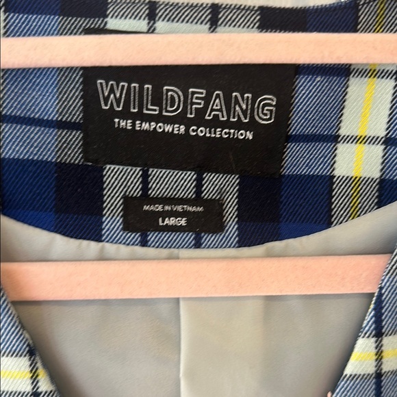 Wildfang Blue and Yellow Plaid Vest - Picture 2 of 3